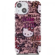 Carcasa Hello Kitty IML Tags Graffiti compatibila cu iPhone 15, Roz