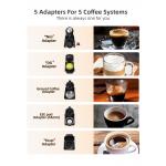 Espressor universal 5in1 HiBREW H2B, 19 bar, 1450W, 600ml, Thermoblock, Compatibil cu capsule Nespresso, Dolce Gusto, KCup, plicurile ESE si cafea macinata, Negru 10 - lerato.ro