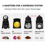 Espressor cu capsule 4in1 HiBREW H3A, 19 bar, 1450W, 1000ml, Compatibil cu capsule Nespresso, Dolce Gusto si cafea macinata, Negru/Gri 9 - lerato.ro