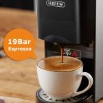 Espressor cu capsule 4in1 HiBREW H3A, 19 bar, 1450W, 1000ml, Compatibil cu capsule Nespresso, Dolce Gusto si cafea macinata, Negru/Gri 7 - lerato.ro