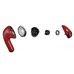 Casti bluetooth wireless TWS HiFuture Chromebuds, Bluetooth 5.4, Pana la 6 ore autonomie casti, 30 de ore autonomie combinat, IPX 5, Ultra Bass, ENC, Red 5 - lerato.ro