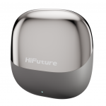 Casti bluetooth wireless TWS HiFuture Chromebuds, Bluetooth 5.4, Pana la 6 ore autonomie casti, 30 de ore autonomie combinat, IPX 5, Ultra Bass, ENC, Silver 3 - lerato.ro