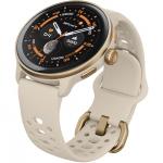 Ceas smartwatch dama HiFuture Vela, Display AMOLED 1.43 inch, GPS, Compass, Alitmetru, Apeluri Bluetooth, Autonomie pana la 10 zile, Rezistenta la apa, Bej 3 - lerato.ro