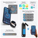 Sticla de apa smart HidrateSpark PRO 2, Monitorizare consum lichide, Izolatie dubla din otel inoxidabil, Iluminare LED, Incarcare USB-C, 621ml, Negru 9 - lerato.ro