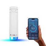 Sticla de apa smart HidrateSpark PRO 2, Capac cu pai, Monitorizare consum lichide, Izolatie dubla din otel inoxidabil, Iluminare LED, Incarcare USB-C, 621ml, Alb 4 - lerato.ro