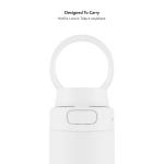 Sticla de apa smart HidrateSpark PRO 2, Capac cu pai, Monitorizare consum lichide, Izolatie dubla din otel inoxidabil, Iluminare LED, Incarcare USB-C, 621ml, Alb 6 - lerato.ro