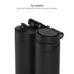 Sticla de apa smart HidrateSpark PRO 2, Capac cu pai, Monitorizare consum lichide, Izolatie dubla din otel inoxidabil, Iluminare LED, Incarcare USB-C, 621ml, Negru 7 - lerato.ro