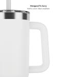 Termos smart HidrateSpark PRO 2 Tumbler, Monitorizare consum lichide, Izolatie dubla din inox oxidabil, Iluminare LED, Incarcare USB-C, 887ml, Alb 6 - lerato.ro