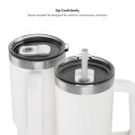 Termos smart HidrateSpark PRO 2 Tumbler, Monitorizare consum lichide, Izolatie dubla din inox oxidabil, Iluminare LED, Incarcare USB-C, 887ml, Alb 7 - lerato.ro