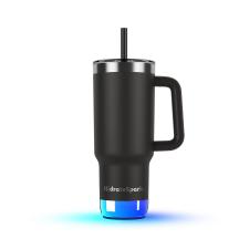 Termos smart HidrateSpark PRO 2 Tumbler, Monitorizare consum lichide, Izolatie dubla din inox oxidabil, Iluminare LED, Incarcare USB-C, 887ml, Negru