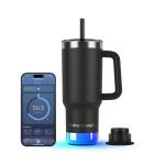 Termos smart HidrateSpark PRO 2 Tumbler, Monitorizare consum lichide, Izolatie dubla din inox oxidabil, Iluminare LED, Incarcare USB-C, 887ml, Negru 3 - lerato.ro