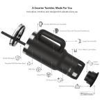 Termos smart HidrateSpark PRO 2 Tumbler, Monitorizare consum lichide, Izolatie dubla din inox oxidabil, Iluminare LED, Incarcare USB-C, 887ml, Negru 5 - lerato.ro