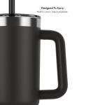 Termos smart HidrateSpark PRO 2 Tumbler, Monitorizare consum lichide, Izolatie dubla din inox oxidabil, Iluminare LED, Incarcare USB-C, 887ml, Negru 6 - lerato.ro