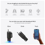 Termos smart HidrateSpark PRO 2 Tumbler, Monitorizare consum lichide, Izolatie dubla din inox oxidabil, Iluminare LED, Incarcare USB-C, 887ml, Negru 8 - lerato.ro