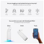 Sticla de apa smart HidrateSpark PRO 2, Monitorizare consum lichide, Izolatie dubla din otel inoxidabil, Iluminare LED, Incarcare USB-C, 946ml, Alb 8 - lerato.ro