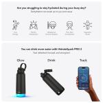Sticla de apa smart HidrateSpark PRO 2, Monitorizare consum lichide, Izolatie dubla din otel inoxidabil, Iluminare LED, Incarcare USB-C, 946ml, Negru 8 - lerato.ro