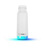 Sticla de apa smart HidrateSpark PRO 2, Capac cu pai, Monitorizare consum lichide, Izolatie dubla din otel inoxidabil, Iluminare LED, Incarcare USB-C, 946ml, Alb
