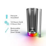 Termos smart HidrateSpark Pro Tumbler, Monitorizare consum lichide, Izolatie din inox oxidabil, Iluminare LED, Incarcare USB-C, Bluetooth, 592ml, Stainless Steel 8 - lerato.ro