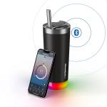 Termos smart HidrateSpark Pro Tumbler, Monitorizare consum lichide, Izolatie din inox oxidabil, Iluminare LED, Incarcare USB-C, Bluetooth, 592ml, Negru 5 - lerato.ro
