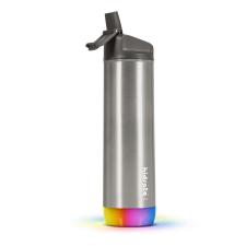 Sticla de apa smart HidrateSpark, Monitorizare consum lichide, Izolatie din otel inoxidabil, Iluminare LED, Incarcare USB-C, Blueooth, 620ml, Stainless