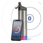 Sticla de apa smart HidrateSpark, Monitorizare consum lichide, Izolatie din otel inoxidabil, Iluminare LED, Incarcare USB-C, Blueooth, 620ml, Stainless 10 - lerato.ro