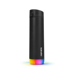 Sticla de apa smart HidrateSpark, Monitorizare consum lichide, Izolatie din otel inoxidabil, Iluminare LED, Incarcare USB-C, Blueooth, 620ml, Negru