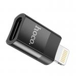 Adaptor Hoco UA17, mama USB-C la tata Lightning, 2A, Negru 3 - lerato.ro