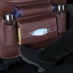 Organizator auto pentru scaun, Pliabil, Piele ecologica, Maro 9 - lerato.ro