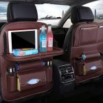 Organizator auto pentru scaun, Pliabil, Piele ecologica, Maro 4 - lerato.ro