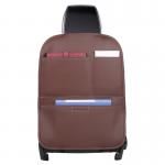 Organizator auto impermeabil pentru scaun, Piele ecologica, Marime M, Maro 2 - lerato.ro