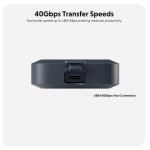 Rack extern SSD Hyper, M.2 NVMe, USB4, 40Gbps, Albastru 4 - lerato.ro