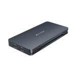 Adaptor HUB 10-in-1 Hyper Silicon Motion, 1x USB-C 10 Gbps, 1x USB-C PD 100W, 2x HDMI 4K / 60Hz, 2x USB-A, 1x SD, 1x Gigabit Ethernet, 1x Jack 3.5mm, Midnight Blue 2 - lerato.ro