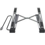 Stand universal laptop Hyper HyperDrive 7-in-1, Aluminiu, 1x USB-C PD 100W, 1x USB-C 5Gbps, 2x USB-A 5Gbps, 1x SD, 1x MicroSD, 1x HDMI, Silver 3 - lerato.ro