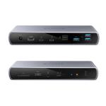 Adaptor HUB 11-in-1 Hyper Thunderbolt 4, 1x Thunderbolt 4 Upstream 40 Gb/s, 2x 2x Thunderbolt 4 Downstream 40 Gb/s, 1x HDMI 8K / 30Hz, 4x USB-A, 1x SD, 1x Jack 3.5mm, Gri 3 - lerato.ro