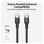 Cablu pentru incarcare si transfer de date HyperJuice, USB-C la USB-C, 240W, 480 Mbps, 1m, Negru 6 - lerato.ro