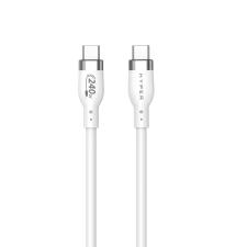 Cablu pentru incarcare si transfer de date HyperJuice, USB-C la USB-C, 240W, 480 Mbps, 1m, Alb