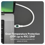 Cablu pentru incarcare si transfer de date HyperJuice, USB-C la USB-C, 240W, 480 Mbps, 2m, Alb 5 - lerato.ro