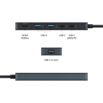 Adaptor Hub 5-in-1 Hyper HyperDrive Flex, 1x USB-C PD 100W, 1x USB-C 5 Gb/s, 2x USB-A 5 Gb/s, 1x HDMI 4k / 30Hz, Negru 7 - lerato.ro