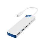Adaptor Hub 5-in-1 Hyper HyperDrive Flex, 1x USB-C PD 100W, 1x USB-C 5 Gb/s, 2x USB-A 5 Gb/s, 1x HDMI 4k / 30Hz, Alb / Albastru 6 - lerato.ro