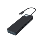 Adaptor Hub 8-in-1 Hyper HyperDrive Flex, 1x USB-C PD 100W, 1x USB-C 5 Gb/s, 2x USB-A 5 Gb/s, 1x HDMI 4k / 30Hz, 1x SD, 1x MicroSD, 1x Jack 3.5mm, Negru 2 - lerato.ro