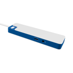 Adaptor Hub 9-in-1 Hyper HyperDrive Flex, 2x USB-C PD 100W, 2x USB-C 5 Gb/s, 1x USB-A 5 Gb/s, 1x HDMI 4k / 30Hz, 1x SD, 1x MicroSD, 1x Jack 3.5mm, Alb / Albastru 3 - lerato.ro
