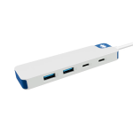 Adaptor Hub 4-in-1 Hyper HyperDrive Flex, 2x USB-C 5 Gb/s, 2x USB-A 5 Gb/s, Alb / Albastru 3 - lerato.ro