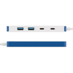 Adaptor Hub 4-in-1 Hyper HyperDrive Flex, 2x USB-C 5 Gb/s, 2x USB-A 5 Gb/s, Alb / Albastru 6 - lerato.ro