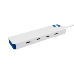 Adaptor Hub 4-in-1 Hyper HyperDrive Flex, 4x USB-C 5 Gb/s, Alb / Albastru 4 - lerato.ro