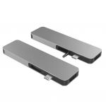 Adaptor HUB 8-in-1 Hyper HyperDrive SOLO, USB-C la 1x USB-C, 1x HDMI, 2x USB-A, 1x SD, 1x MicroSD, 1x Jack 3.5mm, 1x Conector Jack, Gri 2 - lerato.ro