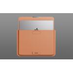 Husa din piele pentru laptop INVZI 13/14 inch cu functie suport compatibila cu MacBook Pro/Air, Maro 4 - lerato.ro