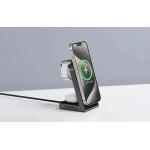 Incarcator wireless 3 in 1 INVZI MGF7B, Compatibil MagSafe, 15W, Negru 3 - lerato.ro