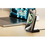 Incarcator wireless 3 in 1 INVZI MGF7B, Compatibil MagSafe, 15W, Negru 5 - lerato.ro