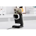Incarcator wireless 3 in 1 INVZI MGF7B, Compatibil MagSafe, 15W, Negru 4 - lerato.ro