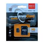 Card de memorie IMRO, MicroSDXC, 64GB, clasa 10 UHS-3, cu adaptor SD, Negru 2 - lerato.ro